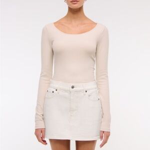 Abercrombie & Fitch grey denim Mini Skirt